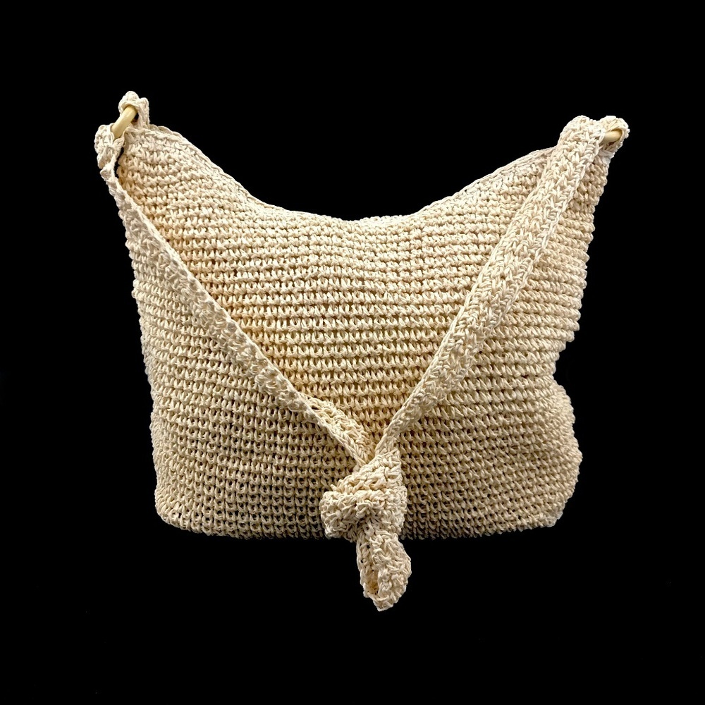 Elegant Tan Woven Shoulder Bag
